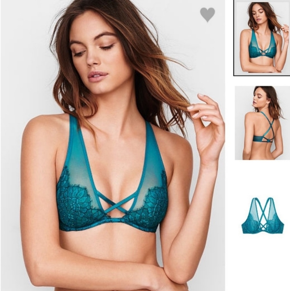 NWT•VS•Very Sexy Strappy Unlined Plunge Bra 32B